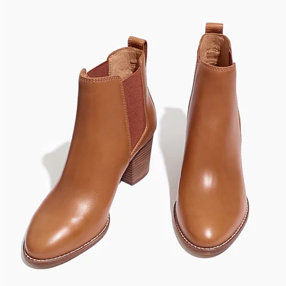 MADEWELL Regan pull on Boots Size 9 in Saddle Booties Short Heeled